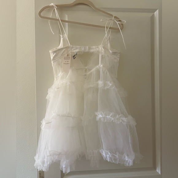 For Love And Lemons White Lace Chemise-L - Picture 3 of 3